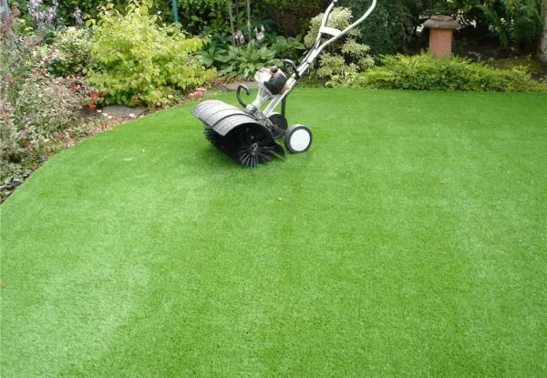 Clean Artificial Grass In Garden And Hotel Areas